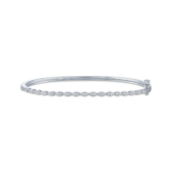 Diamond Duo Bangle Bracelet 1/4 ct tw 10K White Gold