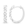 Thumbnail Image 1 of Diamond Twist Hoop Earrings 1/10 ct tw Sterling Silver
