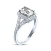 Thumbnail Image 1 of Cushion-Cut White Lab-Created Sapphire Ring Sterling Silver