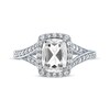 Thumbnail Image 2 of Cushion-Cut White Lab-Created Sapphire Ring Sterling Silver