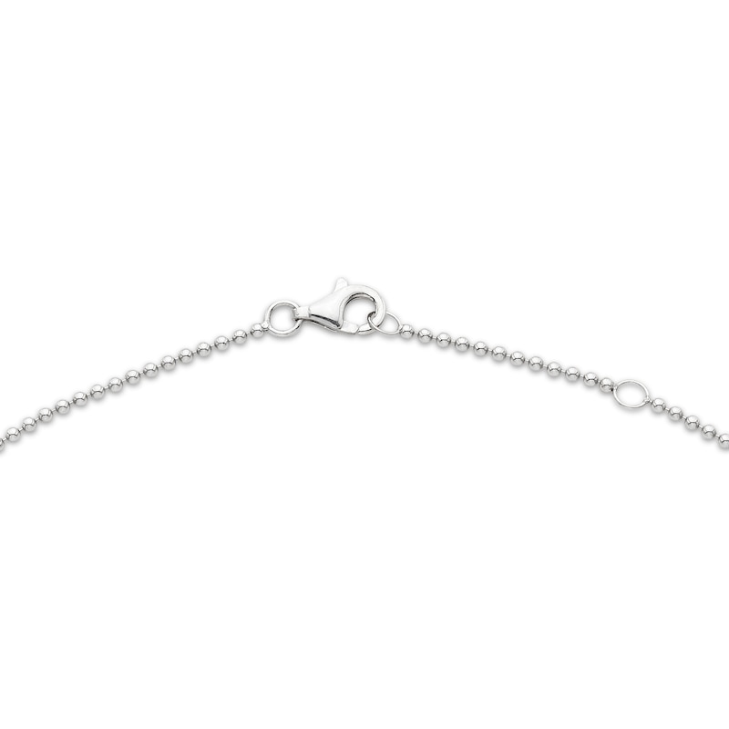 Main Image 2 of Pear-Shaped Lab-Created Ruby & White Lab-Created Sapphire Dangles Necklace Sterling Silver 18"
