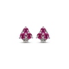Thumbnail Image 2 of Lab-Created Ruby Trio Stud Earrings Sterling Silver