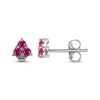 Thumbnail Image 3 of Lab-Created Ruby Trio Stud Earrings Sterling Silver