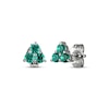Thumbnail Image 1 of Lab-Created Emerald Trio Stud Earrings Sterling Silver