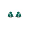 Thumbnail Image 2 of Lab-Created Emerald Trio Stud Earrings Sterling Silver