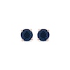 Thumbnail Image 2 of Blue Lab-Created Sapphire Solitaire Stud Earrings 10K Rose Gold
