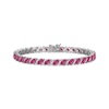 Thumbnail Image 1 of Marquise-Cut Lab-Created Ruby S-Link Bracelet 7.25"