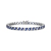 Thumbnail Image 0 of Marquise-Cut Blue Lab-Created Sapphire S-Link Bracelet 7.25"