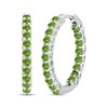 Thumbnail Image 0 of Peridot Inside-Out Hoop Earrings Sterling Silver