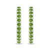 Thumbnail Image 2 of Peridot Inside-Out Hoop Earrings Sterling Silver