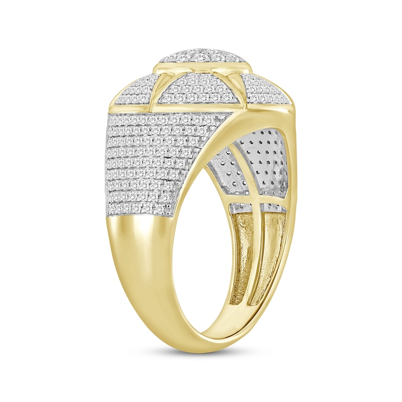 Main Image 2 of Adore Men's Multi-Diamond Center Star Ring 1 ct tw 10K Yellow Gold