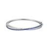 Thumbnail Image 1 of Blue & White Lab-Created Sapphire Crossover Bangle Sterling Silver
