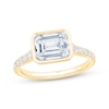 Thumbnail Image 1 of Lab-Grown Diamonds East West Emerald-Cut Bezel-Set Engagement Ring 2-3/8 ct tw 14K Yellow Gold