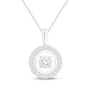 Thumbnail Image 1 of Unstoppable Love Diamond Halo Necklace 5/8 ct tw 10K White Gold 19"