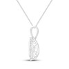 Thumbnail Image 3 of Unstoppable Love Diamond Halo Necklace 5/8 ct tw 10K White Gold 19"