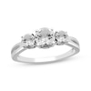 Thumbnail Image 1 of White Lab-Created Sapphire Three-Stone Ring Sterling Silver