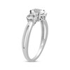 Thumbnail Image 2 of White Lab-Created Sapphire Three-Stone Ring Sterling Silver