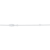 Thumbnail Image 4 of Emerald-Cut Pink Lab-Created Sapphire & White Lab-Created Sapphire Necklace Sterling Silver 18"
