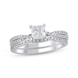 Adore Princess-Cut Diamond Bridal Set 1 ct tw 18K White Gold