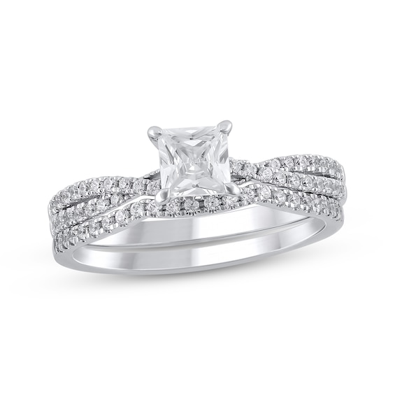 Adore Princess-Cut Diamond Bridal Set 1 ct tw 18K White Gold