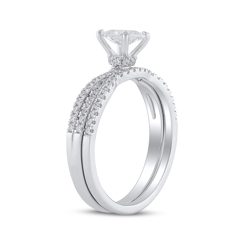 Main Image 2 of Princess-Cut Diamond Bridal Set 1 ct tw 18K White Gold