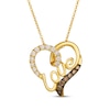 Thumbnail Image 1 of Le Vian Diamond "Love" Heart Necklace 1/3 ct tw 14K Honey Gold 20"