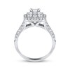 Thumbnail Image 3 of Emerald-Cut Diamond Double Halo Engagement Ring 1-3/4 ct tw 14K White Gold