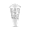 Thumbnail Image 2 of Adore Multi-Diamond Double Cushion Halo Engagement Ring 3 ct tw 14K White Gold