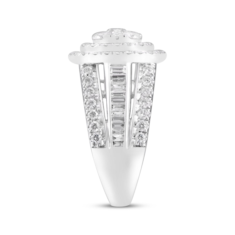 Main Image 2 of Adore Multi-Diamond Double Cushion Halo Engagement Ring 3 ct tw 14K White Gold