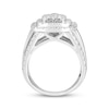Thumbnail Image 3 of Adore Multi-Diamond Double Cushion Halo Engagement Ring 3 ct tw 14K White Gold