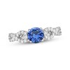 Thumbnail Image 1 of Blue & White Lab-Created Sapphire Ring Sterling Silver