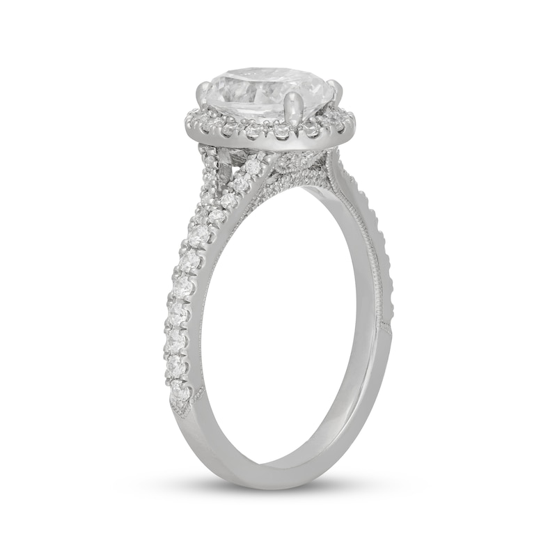 Main Image 5 of Neil Lane Oval-Cut Diamond Halo Engagement Ring 1-7/8 ct tw 14K White Gold