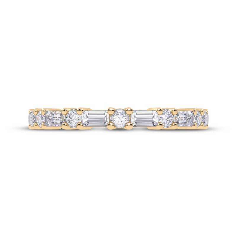 Main Image 3 of Adore Baguette & Round-Cut Diamond Stackable Anniversary Ring 1/2 ct tw 14K Yellow Gold