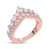 Thumbnail Image 2 of KAY Lab-Grown Diamonds Round & Emerald-Cut Chevron Ring 1-1/2 ct tw 14K Rose Gold
