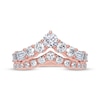 Thumbnail Image 3 of KAY Lab-Grown Diamonds Round & Emerald-Cut Chevron Ring 1-1/2 ct tw 14K Rose Gold