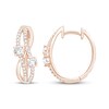 Thumbnail Image 1 of KAY Lab-Grown Diamonds Wavy Split Hoop Earrings 1 ct tw 14K Rose Gold