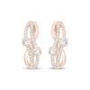 Thumbnail Image 2 of KAY Lab-Grown Diamonds Wavy Split Hoop Earrings 1 ct tw 14K Rose Gold