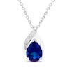 Thumbnail Image 2 of Pear-Shaped Blue Lab-Created Sapphire & White Lab-Created Sapphire Gift Set Sterling Silver