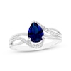 Thumbnail Image 3 of Pear-Shaped Blue Lab-Created Sapphire & White Lab-Created Sapphire Gift Set Sterling Silver
