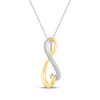 Thumbnail Image 2 of Diamond Pinky Promise Infinity Necklace 1/10 ct tw 10K Two-Tone Gold 18"