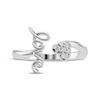 Thumbnail Image 3 of Diamond Heart & "Love" Deconstructed Ring 1/15 ct tw 10K White Gold
