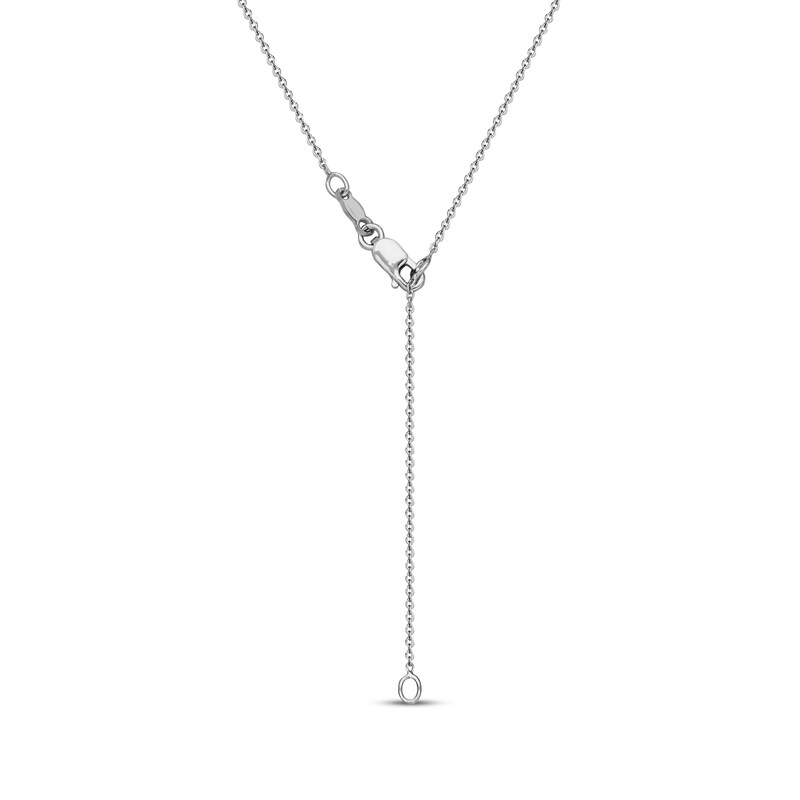 Main Image 4 of Pear-Shaped & Marquise-Cut Lab-Created Opal & White Lab-Created Sapphire Butterfly Necklace Sterling Silver 18"