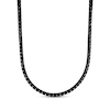 Thumbnail Image 1 of Men's Black Spinel Line Necklace Black Ion-Plated Stainless Steel 20"