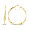 Thumbnail Image 3 of Twist Hoop Earrings 10K Yellow Gold 36mm