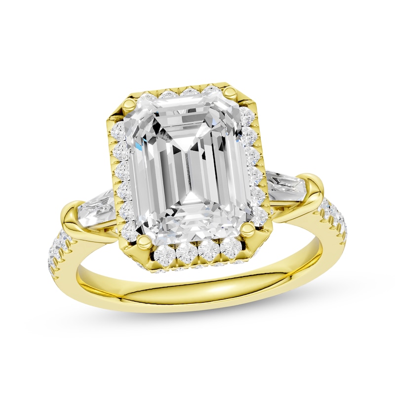 Main Image 1 of Adore Lab-Grown Diamonds Emerald-Cut Engagement Ring 3-3/4 ct tw 14K Yellow Gold
