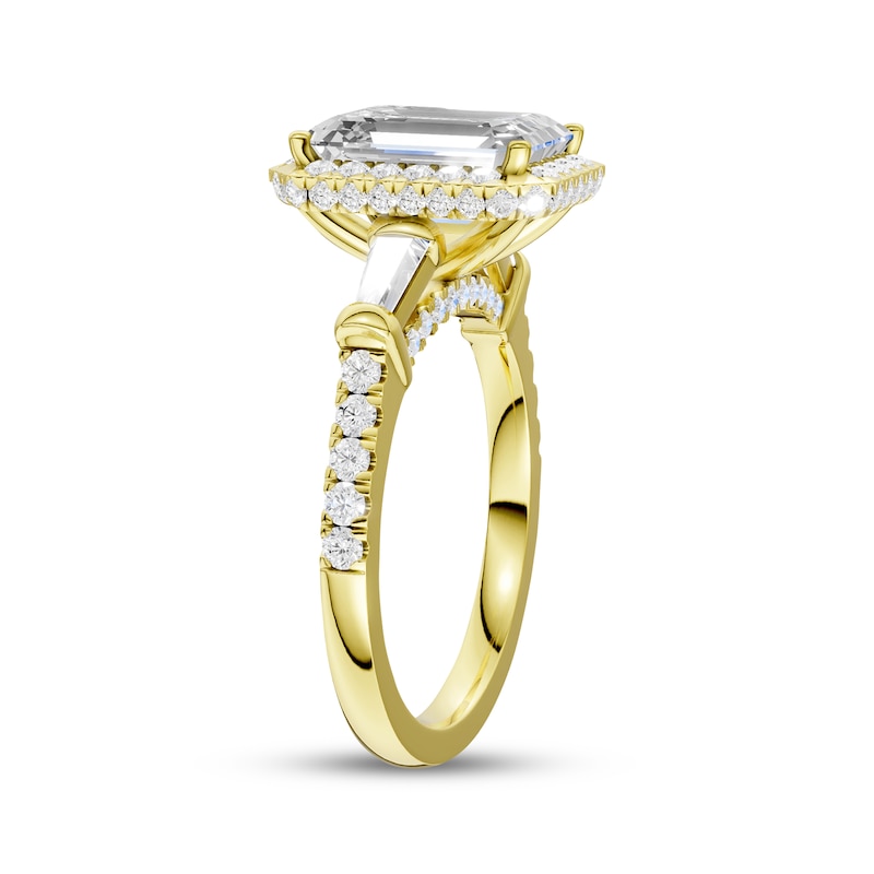 Main Image 2 of Adore Lab-Grown Diamonds Emerald-Cut Engagement Ring 3-3/4 ct tw 14K Yellow Gold