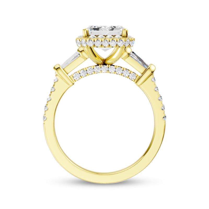 Main Image 3 of Adore Lab-Grown Diamonds Emerald-Cut Engagement Ring 3-3/4 ct tw 14K Yellow Gold