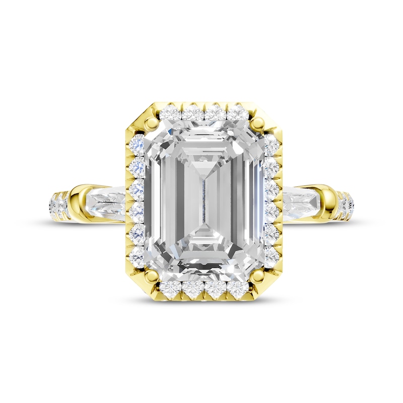 Main Image 4 of Adore Lab-Grown Diamonds Emerald-Cut Engagement Ring 3-3/4 ct tw 14K Yellow Gold