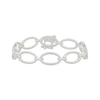 Thumbnail Image 1 of Diamond Oval Link Bracelet 1/4 ct tw Sterling Silver 7"