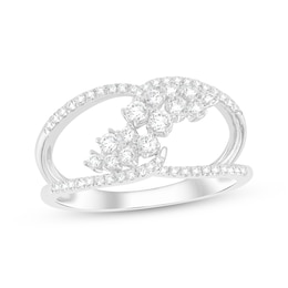 KAY Lab-Grown Diamonds Split Shank Scatter Ring 1/2 ct tw 10K White Gold
